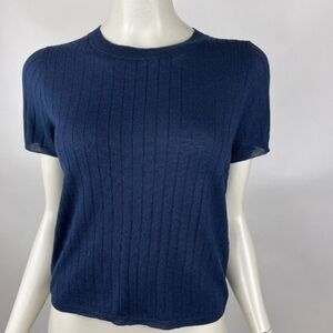 J Crew Silk-cashmere Sweater. Short Sleeve, Crew Neck, Size M. NWT